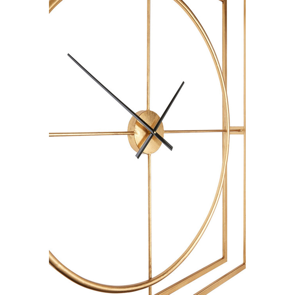 Olivia's Boutique Hotel Collection - Square Gold Metal Clock