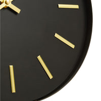 Olivia's Soft Industrial Collection - Vitas Metal Wall Clock in Black & Gold