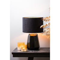 Light & Living Velours Light Shade Black And Taupe