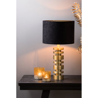 Light & Living Velours Light Shade Black And Taupe