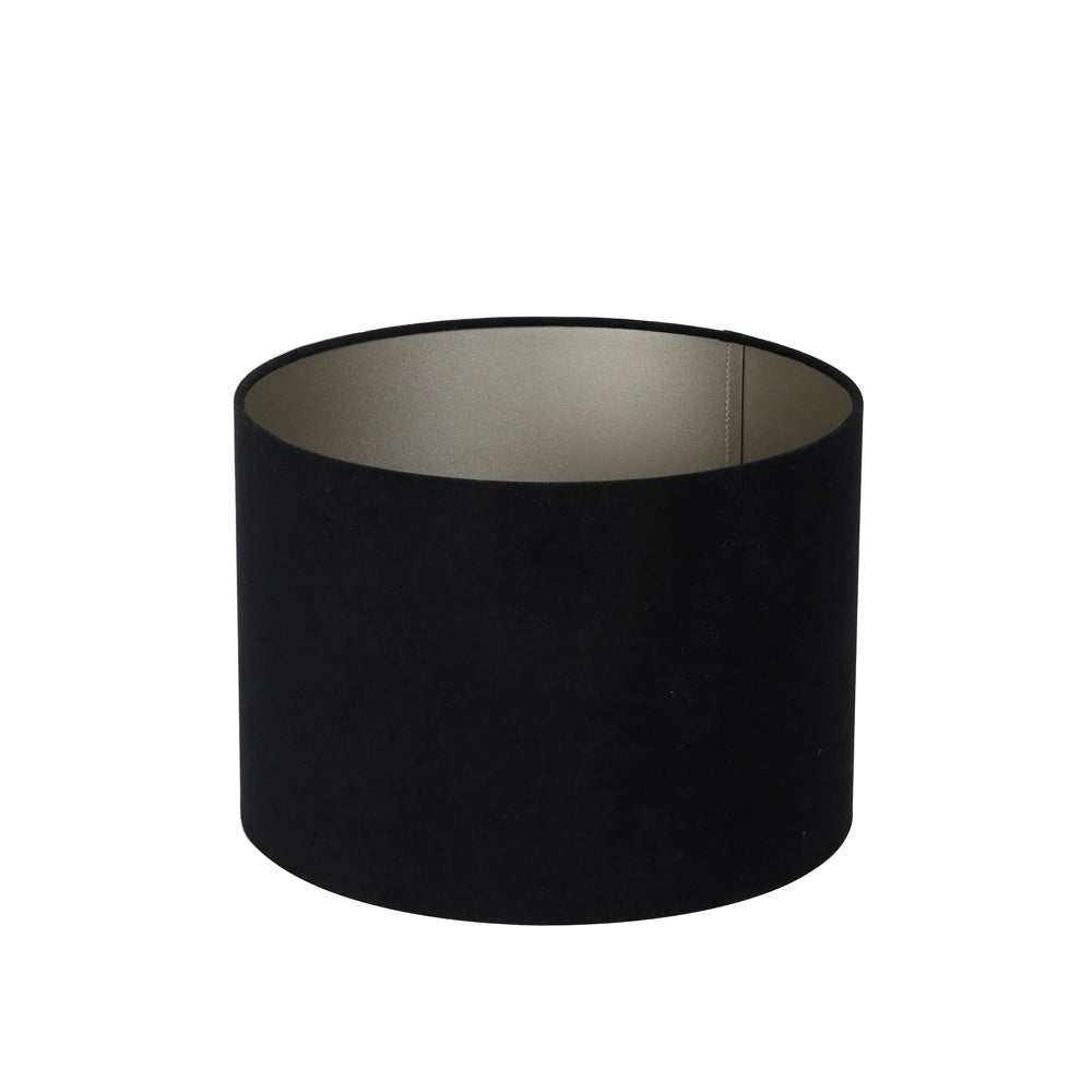 Light & Living Velours Light Shade Black And Taupe