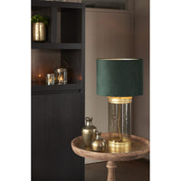 Light & Living Velours Light Shade Black And Taupe