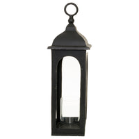 Hill Interiors Farrah Collection Cast Loop Top Lantern in Black