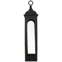 Hill Interiors Farrah Collection Cast Tall Loop Top Lantern in Black