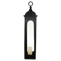 Hill Interiors Farrah Collection Cast Tall Loop Top Lantern in Black