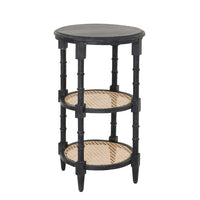 Hill Interiors Raffles Tall Round Side Table in Black