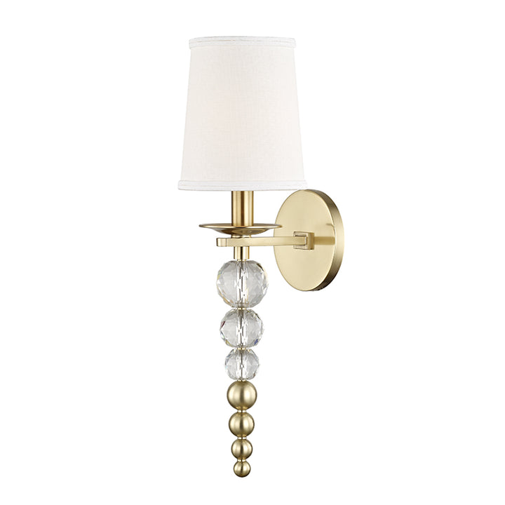 Persis Wall Light - Aged Brass & Off White Hudson Valley Lighting 1