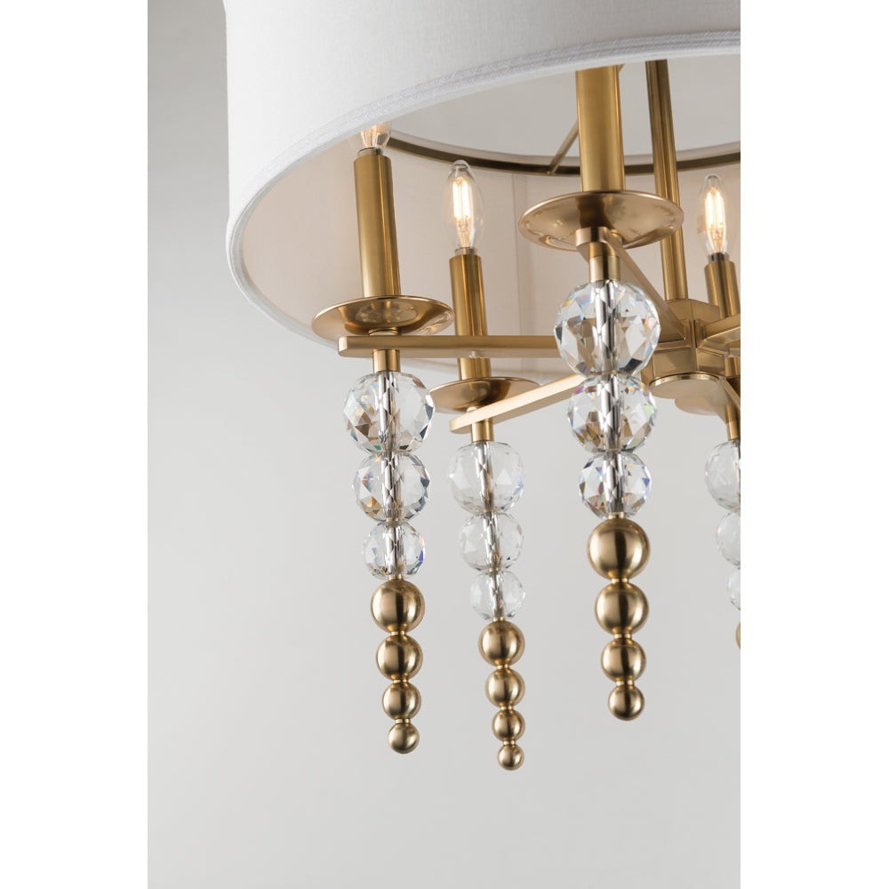 Persis Wall Light - Aged Brass & Off White Hudson Valley Lighting 2