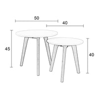 Olivia's Nordic Living Collection - Bo Side Table in White