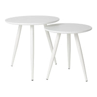 Olivia's Nordic Living Collection - Denby Set of 2 Side Tables in White