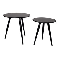 Olivia's Nordic Living Collection - Denby Set of 2 Side Tables in Black