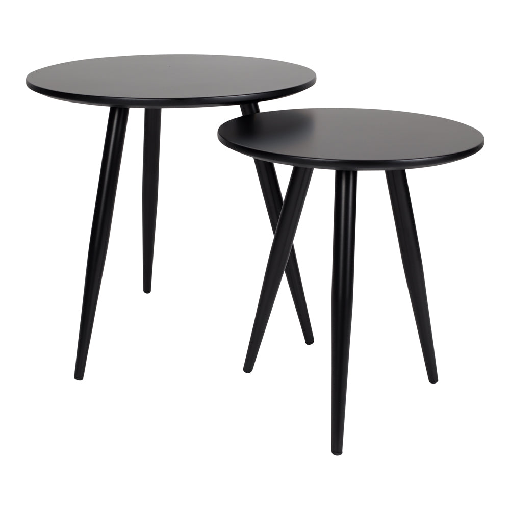 Olivia's Nordic Living Collection - Denby Set of 2 Side Tables in Black