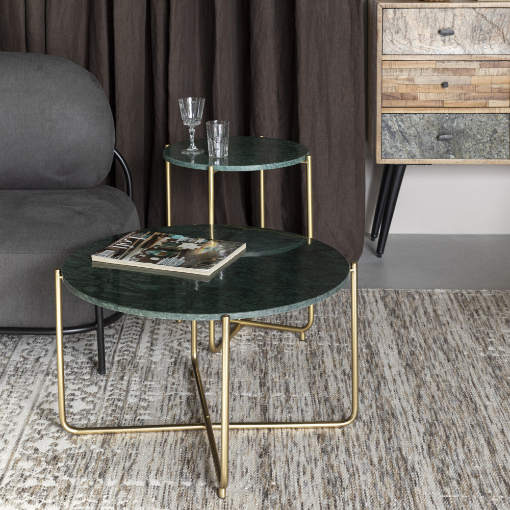 Toste Marble Side Table - Green Zuiver 3