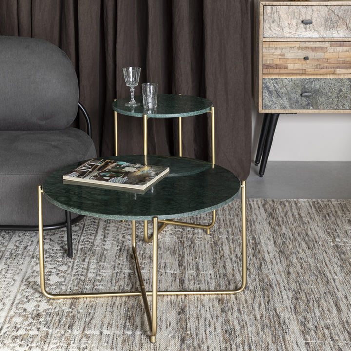 Toste Marble Side Table - Green Zuiver 3