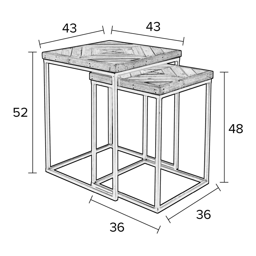 Olivia's Nordic Living Collection - Jace Side Table in Brown