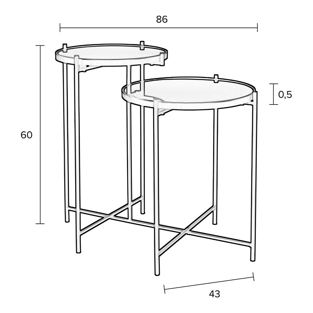 Olivia's Nordic Living Collection - Logan Side Table in Black