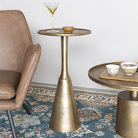 Olivia's Nordic Living Collection - Nilsen Side Table in Antique Brass