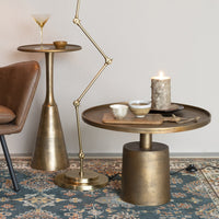 Olivia's Nordic Living Collection - Nilsen Side Table in Antique Brass