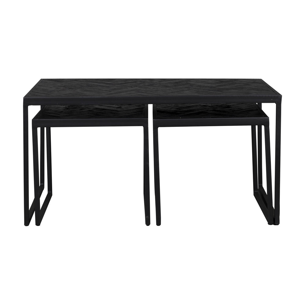 Olivia's Nordic Living Collection Set of 3 Parkes Coffee Table in Black