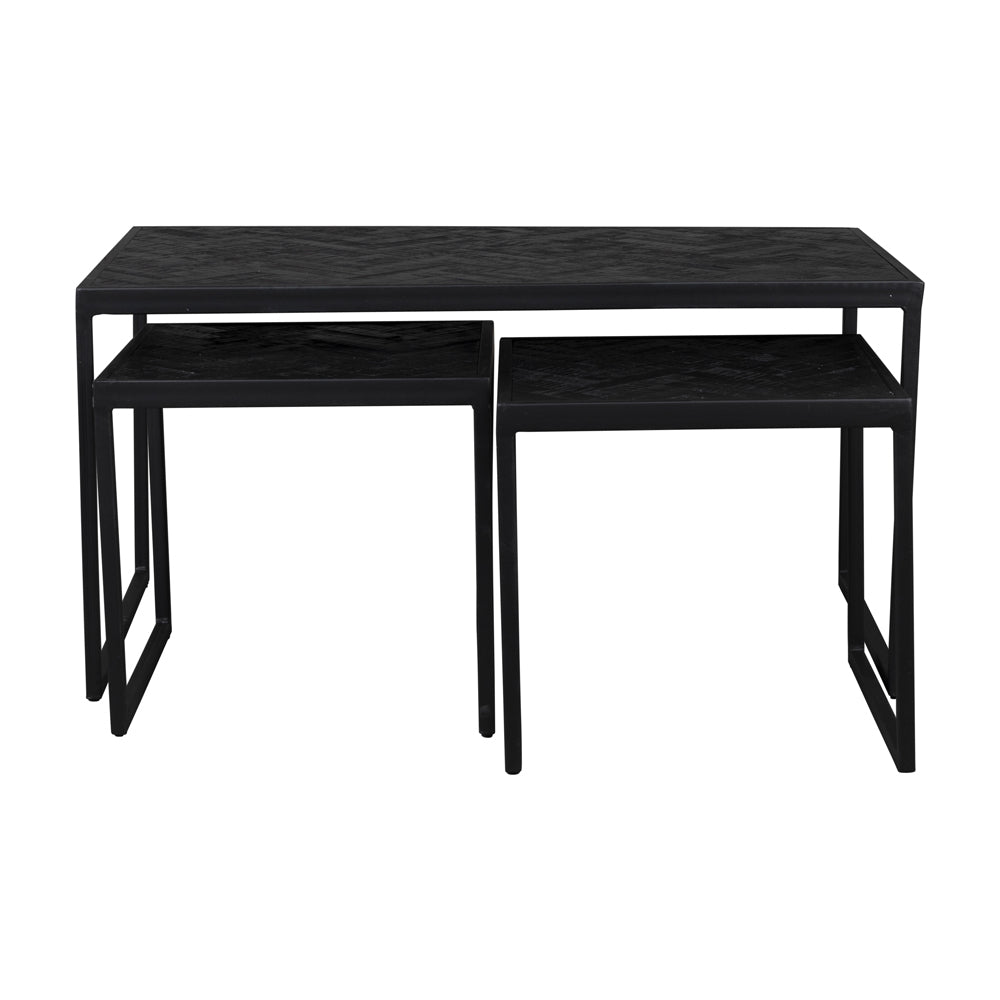 Olivia's Nordic Living Collection Set of 3 Parkes Coffee Table in Black