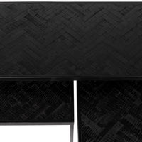 Olivia's Nordic Living Collection Set of 3 Parkes Coffee Table in Black