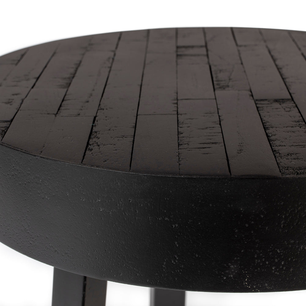 Olivia's Nordic Living Collection Suki Round Side Table in Black