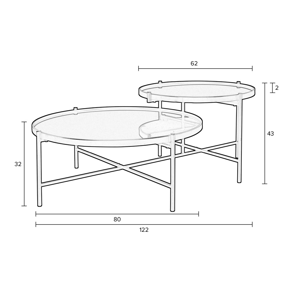 Olivia's Nordic Living Collection - Logan Coffee Table in Black