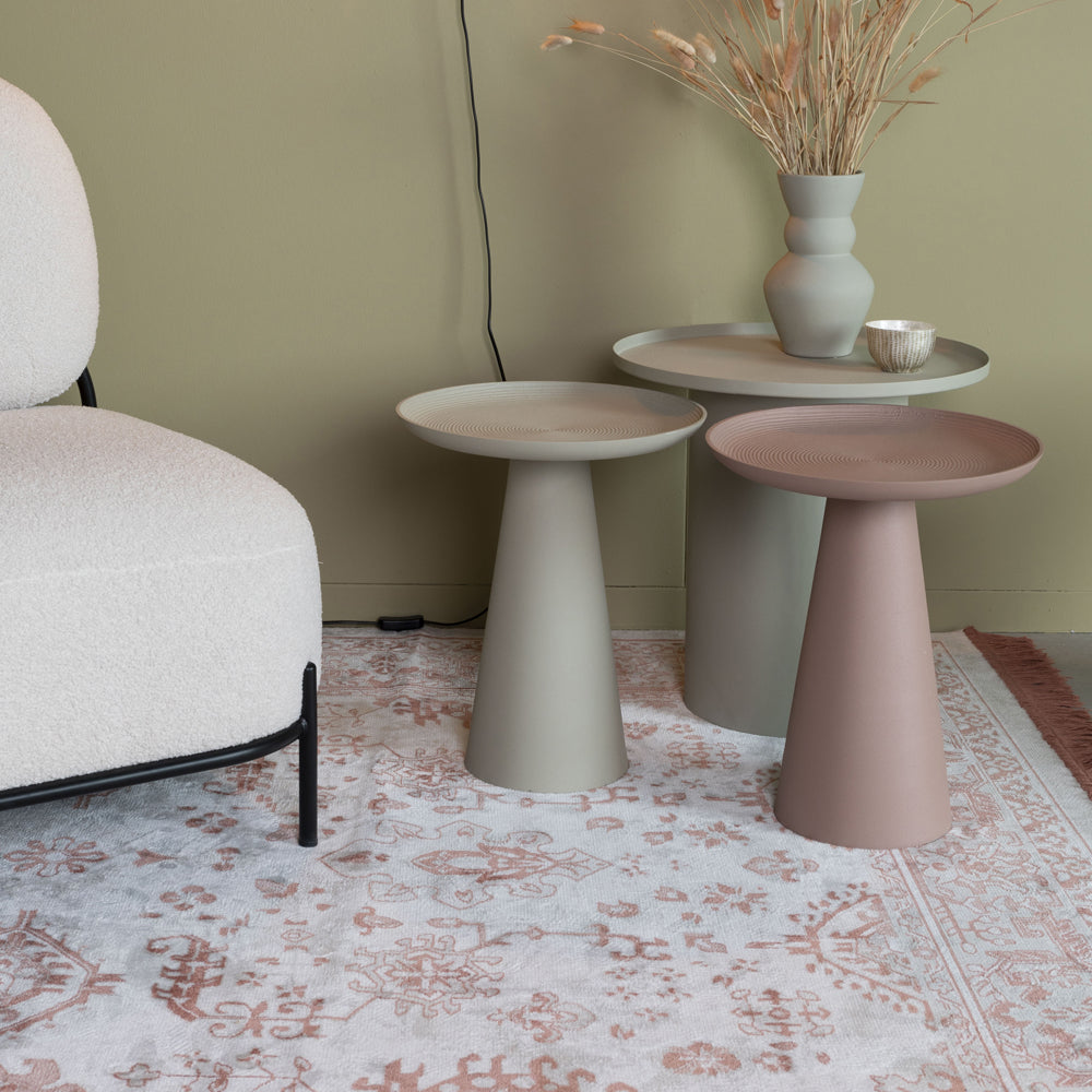 Olivia's Nordic Living Collection - Suri Round Side Table in Beige