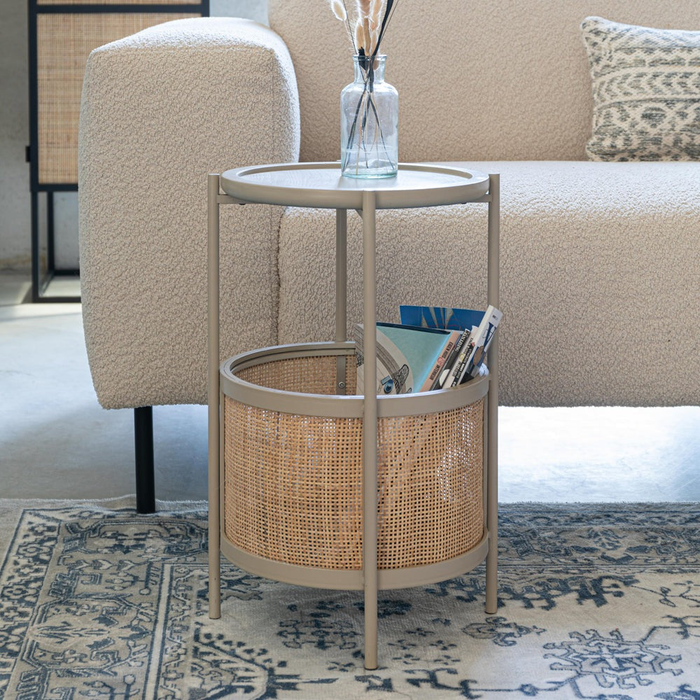 Olivia's Nordic Living Collection Maki Side Table in Sand