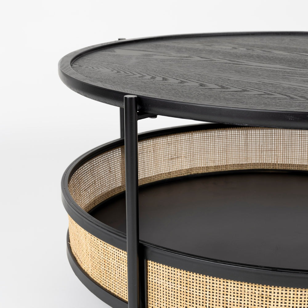 Olivia's Nordic Living Collection Maki Coffee Table in Black