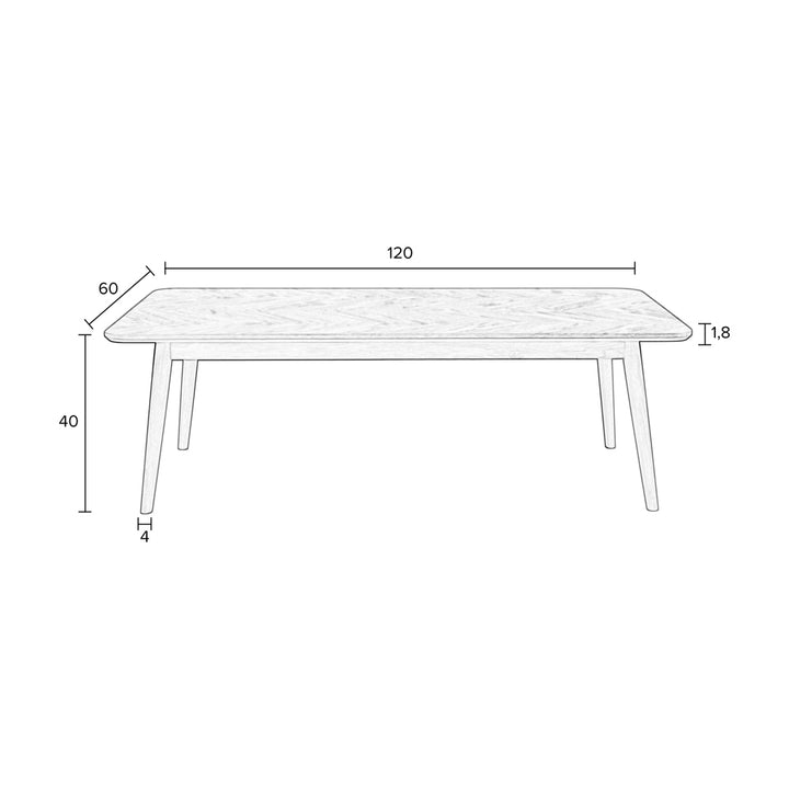 Floris Rectangular Coffee Table - Natural Zuiver 8