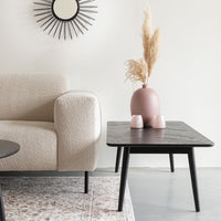 Olivia's Nordic Living Collection Floris Coffee Table in Black