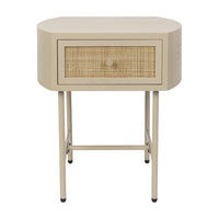 Olivia's Nordic Living Collection Maya Side Table in Beige