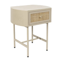 Olivia's Nordic Living Collection Maya Side Table in Beige