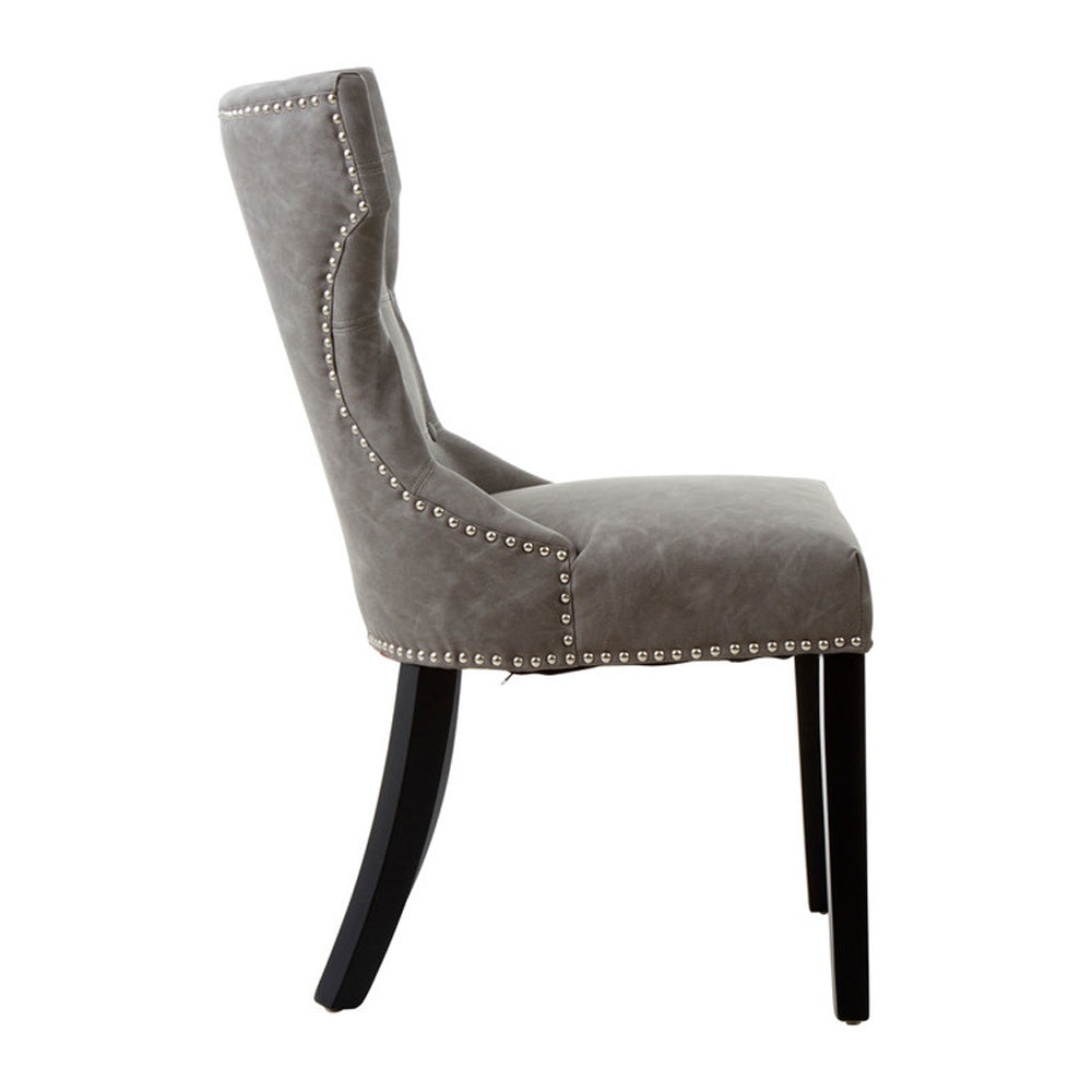  Premier-Olivia's Luxe Collection - Daxi Dining Chair, Grey Faux Leather-Grey 381 