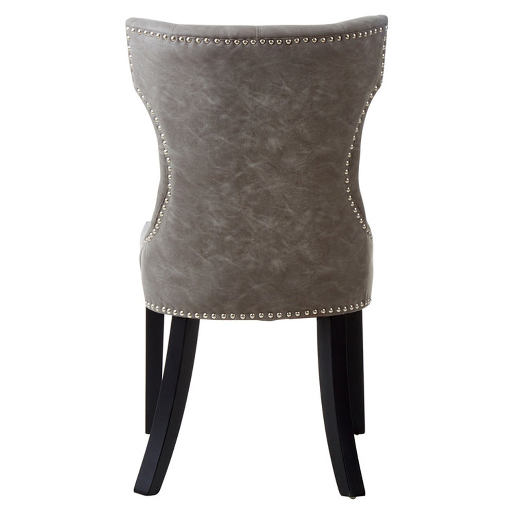 Olivia's Luxe Collection - Daxi Dining Chair, Grey Faux Leather
