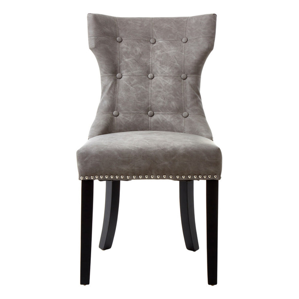 Olivia's Luxe Collection - Daxi Dining Chair, Grey Faux Leather
