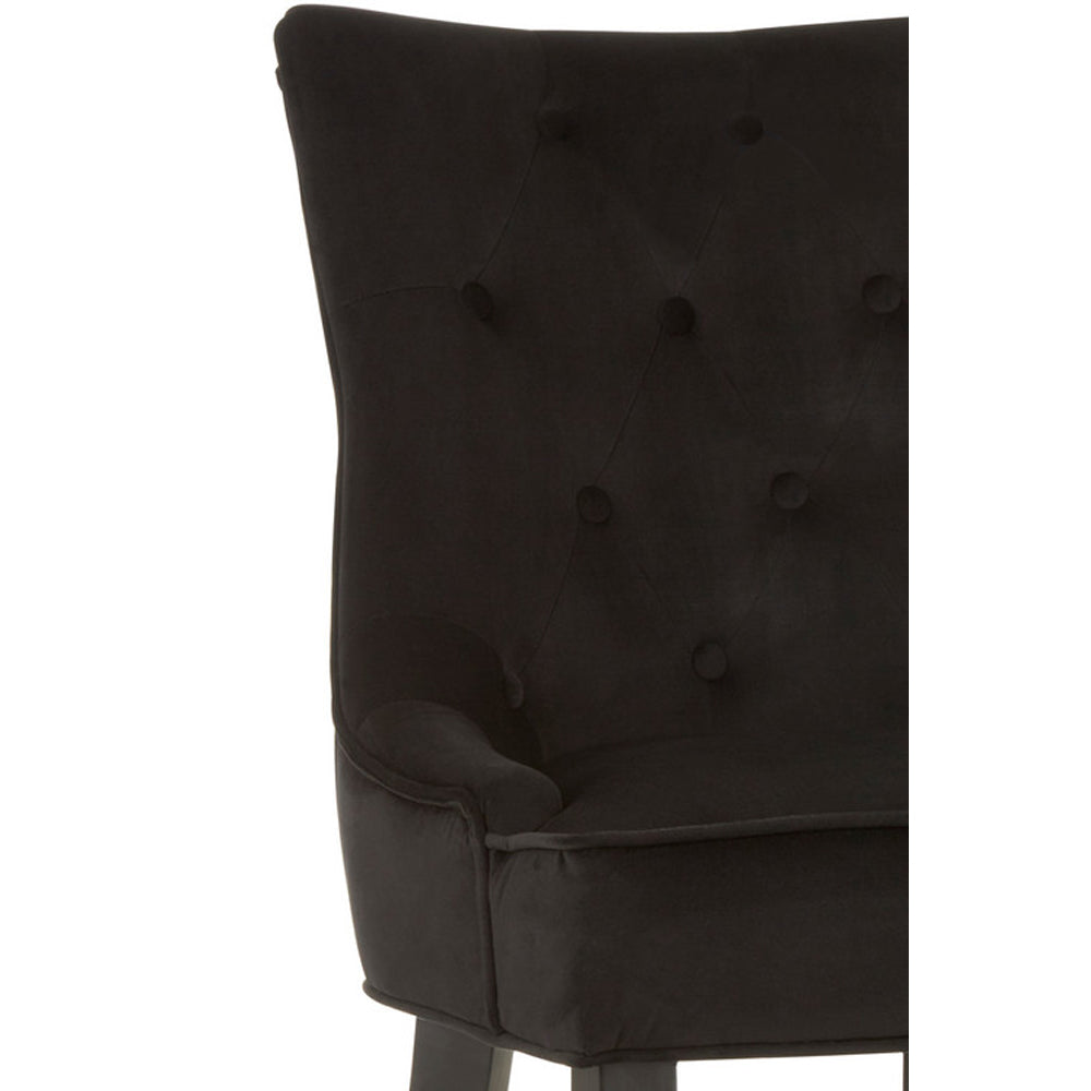 Olivia's Luxe Collection - Daxi Dining Chair, Black Velvet