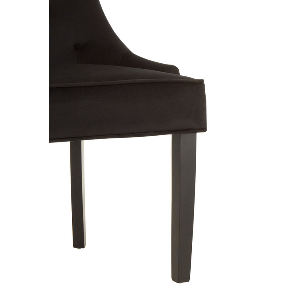 Olivia's Luxe Collection - Daxi Dining Chair, Black Velvet