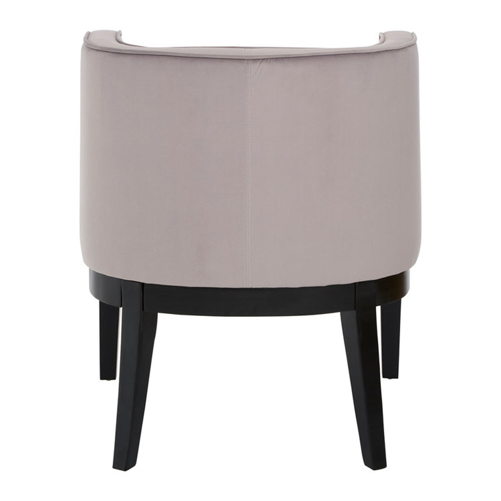 Daxi Rounded Velvet Chair - Light Grey Premier 4