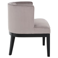 Olivia's Luxe Collection - Daxi Rounded Light Grey Velvet Chair