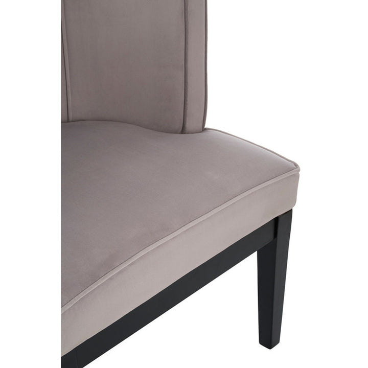 Daxi Rounded Velvet Chair - Light Grey Premier 7