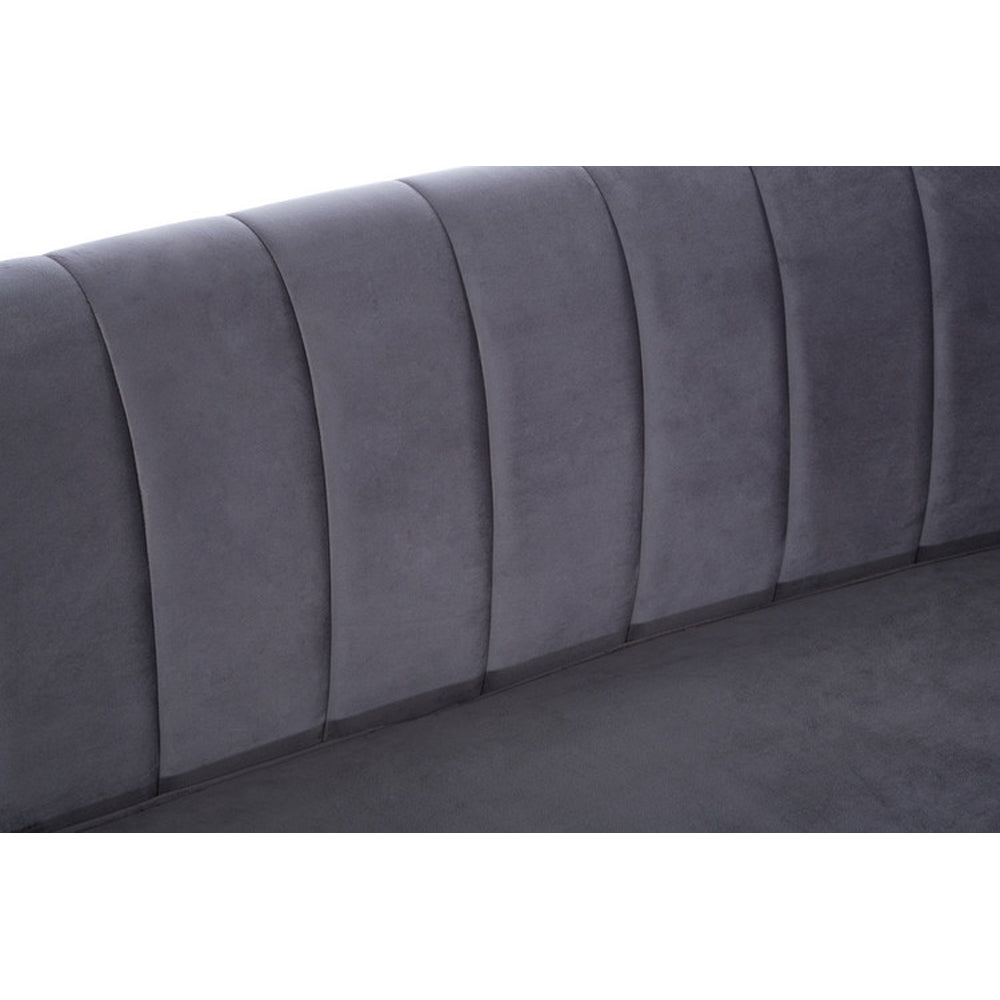  Premier-Olivia's Natural Living Collection - Mannie Charcoal 2 Seater Sofa-Grey 165 
