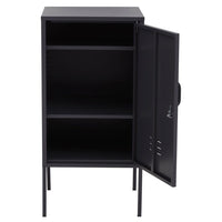 Olivia's Asher 1 Drawer Metal Lockable Cabinet in Black