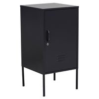 Olivia's Asher 1 Drawer Metal Lockable Cabinet in Black