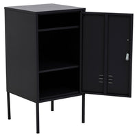 Olivia's Asher 1 Drawer Metal Lockable Cabinet in Black