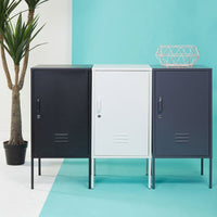 Olivia's Asher 1 Drawer Metal Lockable Cabinet in Black