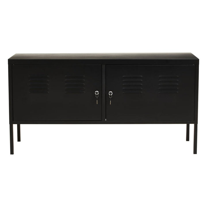 Asher 2 Drawer Metal Lockable Cabinet - Black Premier 1