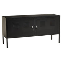 Olivia's Asher 2 Drawer Metal Lockable Cabinet in Black