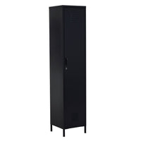 Olivia's Asher 1 Tall Drawer Metal Lockable Cabinet in Black